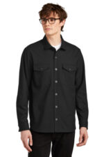 Mercer+Mettle Long Sleeve Twill Overshirt MM2020 Deep Black