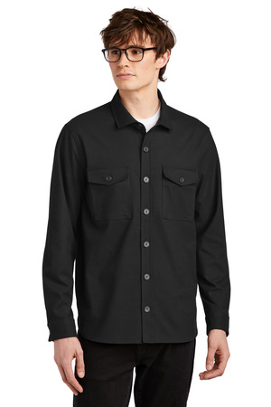 Mercer+Mettle Long Sleeve Twill Overshirt MM2020 Deep Black