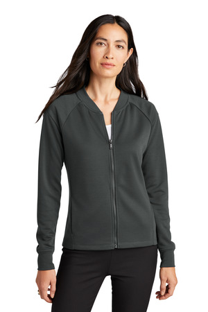 Mercer+Mettle Women's Double-Knit Bomber MM3001 Anchor Grey