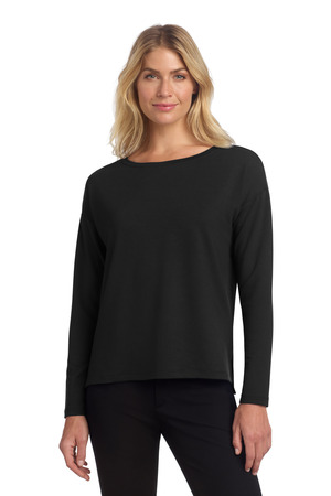 Mercer+Mettle Women's Stretch Drop Shoulder Pullover MM3013 Deep Black