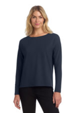 Mercer+Mettle Women's Stretch Drop Shoulder Pullover MM3013 Night Navy