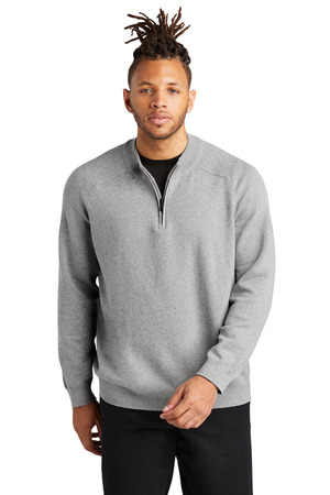 Mercer+Mettle 1/4-Zip Sweater MM3020 Gusty Grey Heather