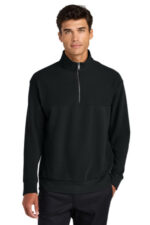 Mercer+Mettle Linear Texture 1/4-Zip MM3040 Deep Black