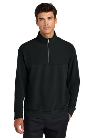 Mercer+Mettle Linear Texture 1/4-Zip MM3040 Deep Black