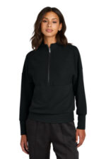 Mercer+Mettle Women's Linear Texture 1/4-Zip MM3041 Deep Black