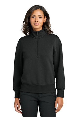 Mercer+Mettle Women's Soft Spacer 1/4-Zip MM3101 Deep Black