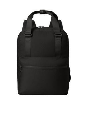 MMB211 - Deep Black Mercer+Mettle Claremont Handled Backpack MMB211 Deep Black