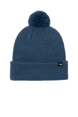 NF0A7RGI - Shady Blue The North Face Pom Beanie NF0A7RGI Shady Blue