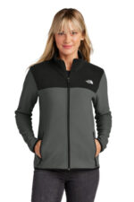 The North Face Women's Glacier Full-Zip Fleece Jacket NF0A7V4K Asphalt Grey/ TNF Black