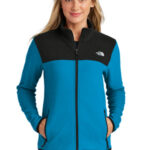The North Face Women's Glacier Full-Zip Fleece Jacket NF0A7V4K Hero Blue/ TNF Black