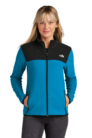 The North Face Women's Glacier Full-Zip Fleece Jacket NF0A7V4K Hero Blue/ TNF Black