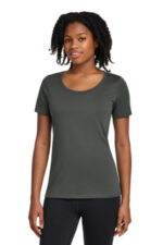 Nike Women's Dri-FIT Cotton/Poly Scoop Neck Tee. NKBQ5234 Anthracite