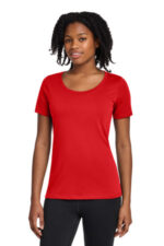 Nike Women's Dri-FIT Cotton/Poly Scoop Neck Tee. NKBQ5234 University Red
