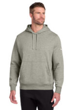 Nike Club Fleece Sleeve Swoosh Pullover Hoodie NKDR1499 Dark Grey Heather