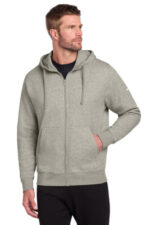Nike Club Fleece Sleeve Swoosh Full-Zip Hoodie NKDR1513 Dark Grey Heather