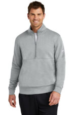 Nike Club Fleece Sleeve Swoosh 1/2-Zip NKDX6718 Dark Grey Heather