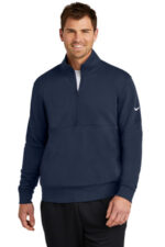Nike Club Fleece Sleeve Swoosh 1/2-Zip NKDX6718 Midnight Navy