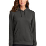 Nike Women's Club Fleece Sleeve Swoosh Pullover Hoodie NKFD9889 Anthracite