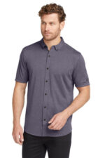 OGIO Gravitate Full-Button Polo. OG141 Navy Heather