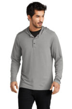 OGIO Luuma Flex Hooded Henley OG826 Petrol Grey Heather