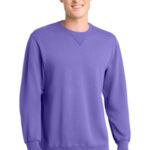 Port & Co Beach Wash Garment-Dyed Crewneck Sweatshirt PC098 Amethyst