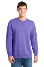 Port & Co Beach Wash Garment-Dyed Crewneck Sweatshirt PC098 Amethyst