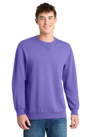 Port & Co Beach Wash Garment-Dyed Crewneck Sweatshirt PC098 Amethyst