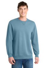 Port & Co Beach Wash Garment-Dyed Crewneck Sweatshirt PC098 Mist