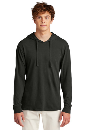 Port & Co Beach Wash Garment-Dyed Pullover Hooded Tee PC099H Black