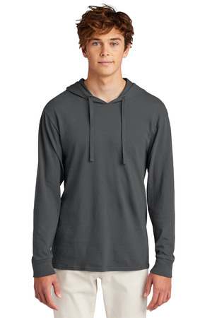 Port & Co Beach Wash Garment-Dyed Pullover Hooded Tee PC099H Coal