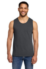Port & Co Beach Wash Garment-Dyed Tank. PC099TT Coal