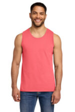 Port & Co Beach Wash Garment-Dyed Tank. PC099TT Neon Coral