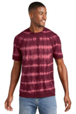 Port & Co Allover Stripe Tie-Dye Tee PC142 Merlot/ Burgundy