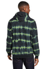 Port & Co Allover Stripe Tie-Dye Fleece PC143 Green Tea/ Black