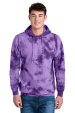 Port & Co Crystal Tie-Dye Pullover Hoodie PC144 Purple