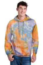 Port & Co Crystal Tie-Dye Pullover Hoodie PC144 Sherbet Colorburst
