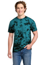 Port & Co Crystal Tie-Dye Tee PC145 Black/ Teal