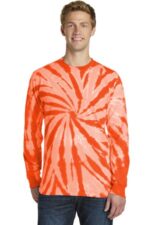 Port & Co Tie-Dye Long Sleeve Tee. PC147LS Orange