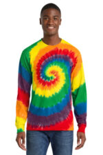 Port & Co Tie-Dye Long Sleeve Tee. PC147LS Rainbow