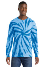 Port & Co Tie-Dye Long Sleeve Tee. PC147LS Royal