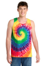 Port & Co Tie-Dye Tank Top. PC147TT Rainbow