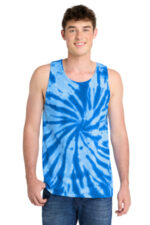 Port & Co Tie-Dye Tank Top. PC147TT Royal