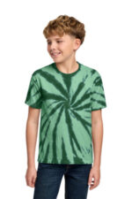 Port & Co Youth Tie-Dye Tee. PC147Y Forest Green