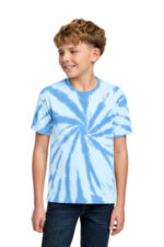 Port & Co Youth Tie-Dye Tee. PC147Y Light Blue
