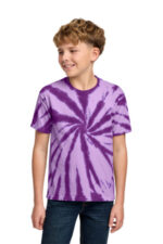 Port & Co Youth Tie-Dye Tee. PC147Y Purple