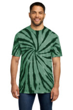 Port & Co Tie-Dye Tee. PC147 Forest Green