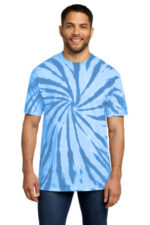 Port & Co Tie-Dye Tee. PC147 Light Blue