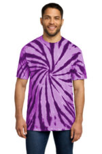 Port & Co Tie-Dye Tee. PC147 Purple