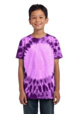 Port & Co Youth Window Tie-Dye Tee. PC149Y Purple