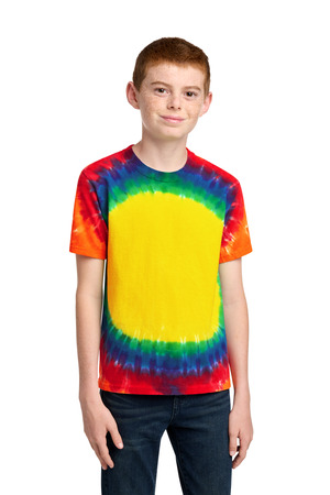 Port & Co Youth Window Tie-Dye Tee. PC149Y Rainbow